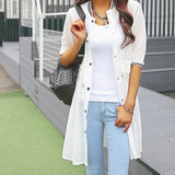 for Women 2019 Summer Ladies Chiffon Cardigans Female Casual Blouses Baseball Jackets Vintage Jaqueta Feminina
