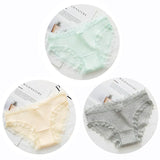 3pcs Sexy Lace Panties Women's Cotton Underwear Seamless Cute Bow Briefs Soft Comfort Lingerie Female Sexy