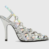 Spring And Summer New Fashion Diamond Magic Luxury High Heel Sandals Sexy Fine Heel Pointed Shoes Women's