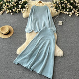 Zingj Wind Wear Take Female Korean Department Lazy Wind Loose Versatile Long-Sleeved Knit High Waist Big Swing Sweater