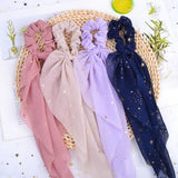 New Chiffon Bowknot Scrunchies For Women Elastic Hair Bands Hair Tie Rope Rubber Ponytail Holder Headwear Hair