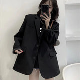 Zingj Spring And Autumn Black Small Suit Jacket Female Korean Version Of The British Wind Web Red Design Sense Of Women's Suit Women's