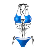 2024 New Sexy Hot Five-Star Drawstring Strap Split Swimsuit