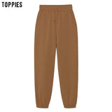 womens fleece pants high waist joggers pants leisure trousers korean style sweatpants causal
