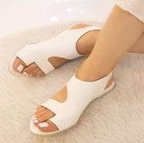 Zingj Summer New Clip Toe Foot Roman Sandals Large Size Flat Sandals Women Spot- Outfit