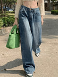 Faded Denim Baggy Boyfriend Jeans-Outfit