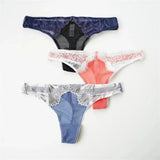 3 Pcs/Lot T-Back Underwear Women Sexy Soft Lace Panties Thong And G Strings Female Seamless Lace Hipster Lingerie