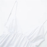 White Slip Dress Woman Backless Long Dress Women Beach Sexy Summer Dresses Woman 2023 Ruched Sleeveless Party