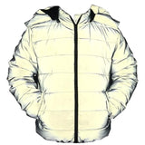 Winter New Thickened Warm Reflective Cotton Clothes Fashion Luminous Bread Clothes Men And Women Large Size Cotton Clothes-Outfit