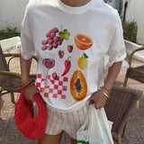 Fruit Wine Printed Graphic Tee- Outfit