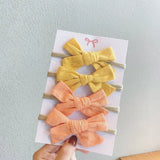 Soft Nylon Baby Girl Headband Bowknot Newborn Headbands Elastic Hair Bands Infant Turban Headwear Kids Hair