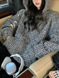 Zingj Small Sweet Hooded Hoodie Men And Women Spring And Autumn New Design Sense Tweed Woven Hooded Jacket
