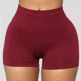 Hot Women Casual High Elastic Waist Tight Fitness Slim Skinny Dancing Shorts Solid Color Female Girl Exercise