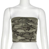 Summer New Women's Fashion Hottie Sexy Camouflage Tective With Breast Vest With Thin