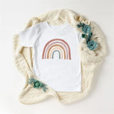 Kids T-Shirt Summer Short Sleeve Tops Tees Desert Colors Rainbow Baby Girls T Shirt Unisex Cotton Shirt Toddler