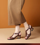 Zingj New Fish Mouth Breathable Hollow Thick With Korean Version Of A Word Button Mother Sandals- Outfit