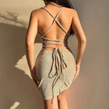 Dress For Women 2022 Summer Sexy Fashion Backless Suspenders Dresses party dinner Slim Fit Mini Dress