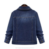 size 5XL 2020 Autumn Winter Women Denim Jacket Long Sleeve Short Denim Coat For Women Jeans Jacket Plus Size