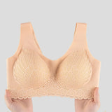 Push Up Vest Bra Women Seamless Underwear Solid Lace Soft Comfortable Sleep Top With Chest Padded Bras For Women M L XL
