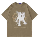 Kitten Print Letter Oversized T-shirtOutfit