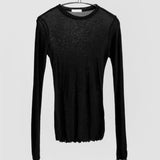 High Quality Plain T Shirt Women Cotton Elastic Basic T-shirts Female Casual Tops Long Sleeve Sexy Thin T-shirt see