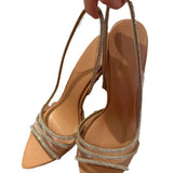 Zingj Temperament Fine Heel Sandals Women 2024 Summer New Pointed Transparent Rhinestone High Heels Mature Mother Shoes Women-Outfit