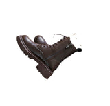 Zingj Women's Long Boots Autumn 2023 New Mix With Thick Platform Martin Boots Thin Boots Short Boots Spring And Autumn Single Boots-Outfit