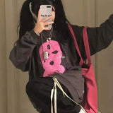 Hip Hop Streetwear Women Hoodies Gothic Harajuku Y2k Sweatshirt Female Fleece Oversized Couple Fashion Pullovers