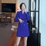 And Autumn High-Grade Thin 2025 Wind Coat Women's Long Spring And Autumn New Double Row Buckle Long Suit