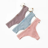 Women's Cotton G-String Thong Panties String Underwear Women Briefs Sexy Lingerie Pants Intimates Ladies Solid