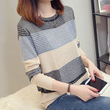 Women Warm O-Neck Pullover Sweater Autumn Casual Basic Knitted Sweater Female Fashion High Street Ladies Jumper