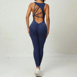 Sexy Hollow Scrunch Monkeys Women Gym Sport Jumpsuit Raises Butt White Black Female Yoga Fitness Overalls Summer