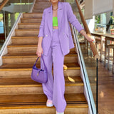 Spot Women's Wear Autumn 2025 New Fashion Suit Casual Straight Leg Wide-Leg Pants
