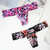 Floral Lace Thong Panty VS Women Floral Thongs and G String Tanga Panties Underwear Sexy Lingerie Panty Seamless