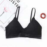 Cotton Hollow Out Bras For Women Underwear Solid Color Comfort Wireless Bra Lingerie Fashion Seamless Padded Bralette