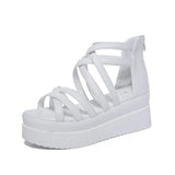 Summer New Wedge Platform Sandals Cross Strap Roman Sandals Women's Shoes