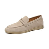 Zingj Shoes Men's Antipombe Men's Leather Shoes Soft Sole One Foot Pedal Lazy Casual Shoes Summer Versatile Fashion Shoes