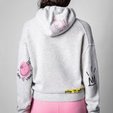Embroidered Hoodies Knitwear Women Autumn Winter Solid Warm Knitted Jumper Fancy Pockets Street Hooded Sweater