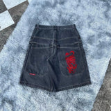 Zingj Pants Men's Loose Wide-Leg Retro Gradient Jeans Men's Tide Card High Street Straight Tube Overs 1215-1-Outfit
