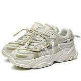 Summer Chunky Sneaker Women Couple Running Shoes Men Breathable Mesh Sports Shoes Thick Sole Walking Shoes Zapatillas