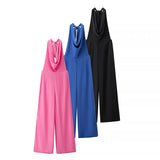 Neck Jumpsuit 2025 Summer Temperament Hanging Neck Bare Back Sleeveless High-Waisted Broad Leg