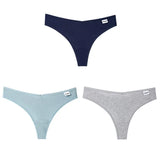 3Pcs/Lot V Waist Cotton G-String Thong Panties String Underwear Women Briefs Sexy Lingerie Pants Low-Rise Ladies