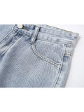 Ripped Jeans Shorts Women Belt Chain High Waist Denim Shorts Female Summer Chic Streetwear Stylish Sexy Hot Shorts