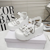 New Summer Original Y2 Sub-Cultural Sandals Denim Loose Cake Slope And Summer Women's