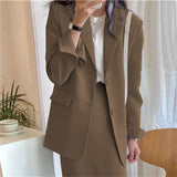 Fan Chic Suitcase Women's New Women's High Waist Half-Sclot Professional Commuting Two-Sleeves In The Spring And Autumn