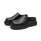 Zingj Chef Men's Shoes Spring Work Special Pure Black Anti-Slip One Foot Pedal Work Protection Tide Shoes