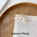 Mini Round Pearl Hair Clips for Women Girls Hair Claw Chic Barrettes Claw Crab Hairpins Styling Fashion Hair