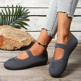 Women's Shoes Flying Breathable Single Shoes Women's Knitted Mesh Large Flat Four Seasons Working Shoes Boat