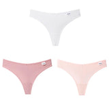 3Pcs/Lot V Waist Cotton G-String Thong Panties String Underwear Women Briefs Sexy Lingerie Pants Low-Rise Ladies
