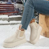 Velvet Round Head Jacket Cotton Boots 2025 Autumn And Winter New Large-Size Thick Snow Boots Women's